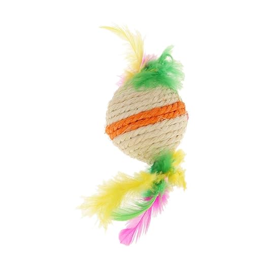 Toy sisal feather ball