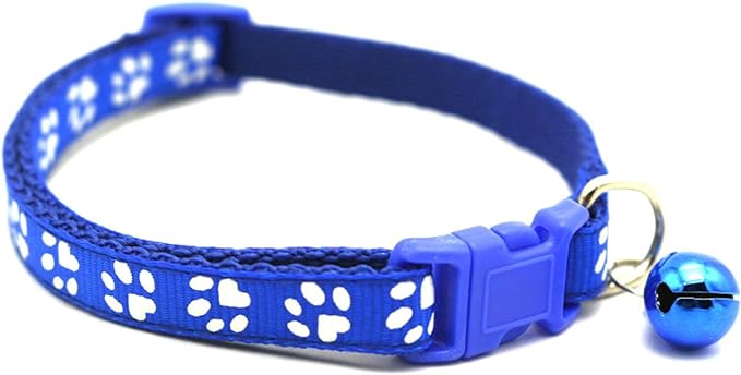 Neck Collar Paw Print With Bell 1.0cm