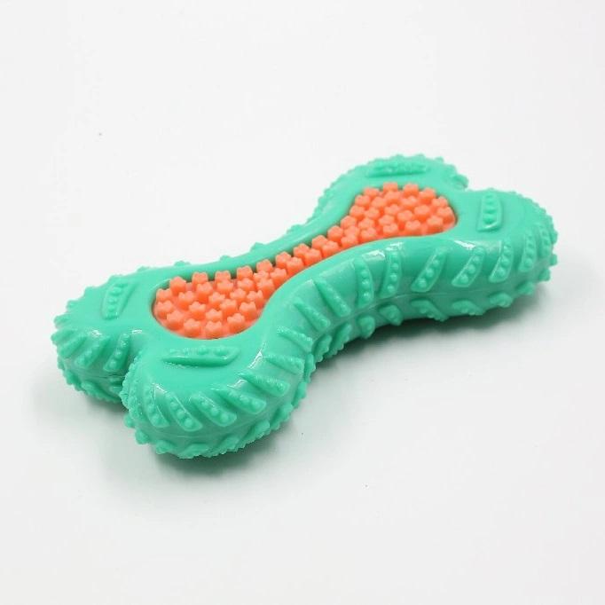 Toy Bone Rubber 2 Color Chewable - M