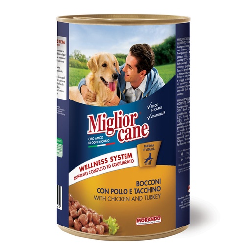 [PC01238] Miglior Cane Chunks With Chicken & Turkey 800g