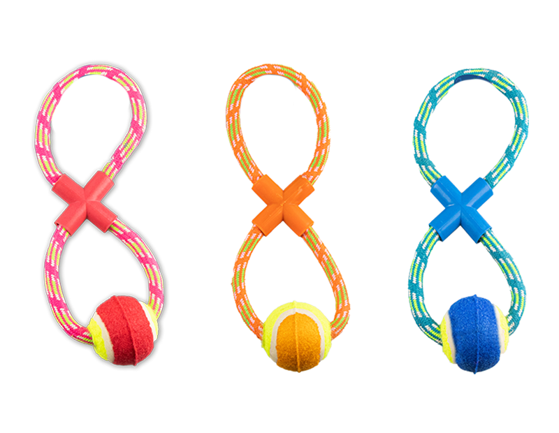 Toy cotton rope double ring 090