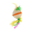 Toy sisal feather ball