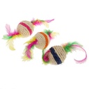 Toy sisal feather ball