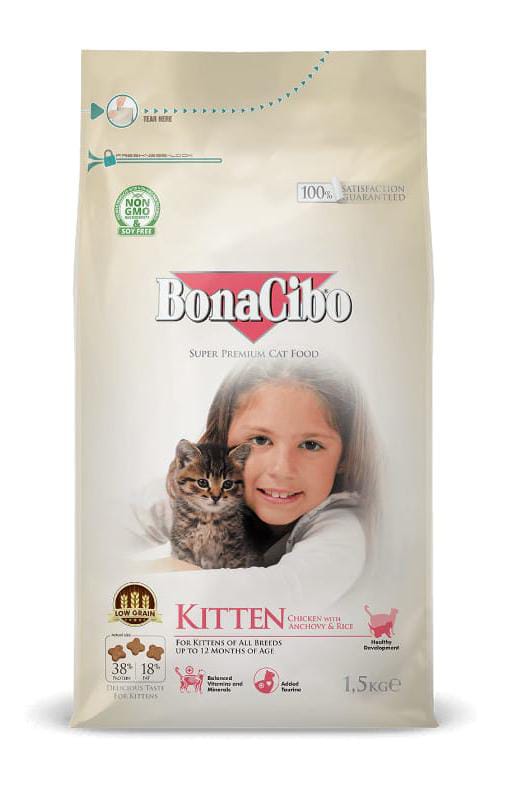 [PC03379] BonaCibo Kitten Chicken With Anchovy & Rice 1.5Kg, Rs.5,077.00, OPD Rs.5,077.00
