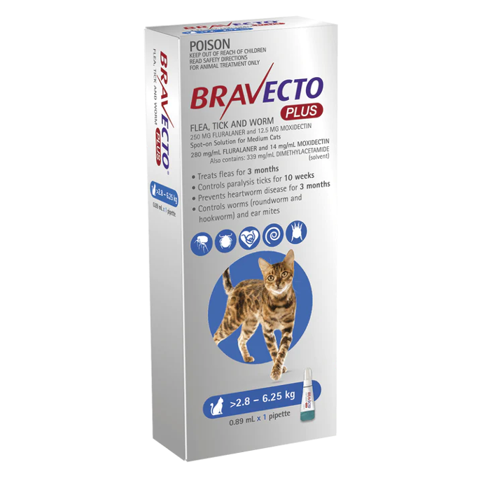 [PC02590] Bravecto Plus 1.2Kg- 2.8Kg, Rs.7,450.00, OPD Rs.7,450.00