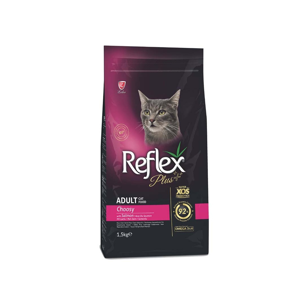 [PC03110] Reflex Plus Cat Adult Choosy With Salmon 1.5Kg, Rs.3,950.00, OPD Rs.3,950.00