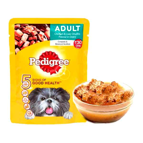 [PC03866] Pedigree Pouch Adult Chicken & Liver 70g (6), Rs.310.00, OPD Rs.310.00