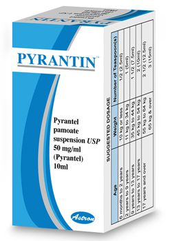 [PC03908] Pyrantine Syrup (Pyrantel Pamoate) 10ml (2), Rs.265.00