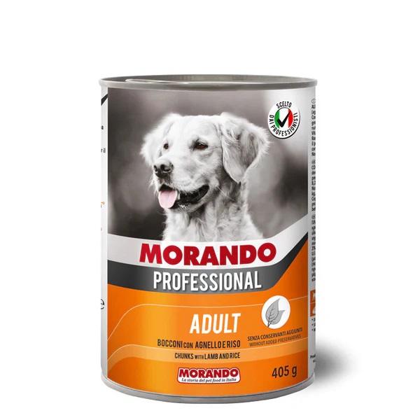 [PC02729] Morando Professional Dog Adult Chunk With Lamb & Rice 405g, Rs.650.00