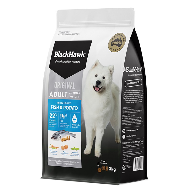[PC03539] Blackhawk Adult Fish & Potato 03kg (3), Rs.7,500.00, OPD Rs.7,500.00