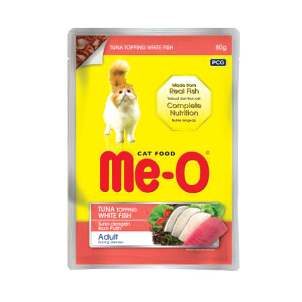 [PC03784] Me-O Pouch Tuna Topping White Fish 80g (3), Rs.490.00, OPD Rs.490.00