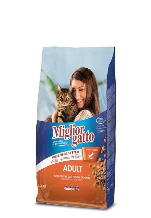 [PC03792] Miglior Gatto Adult Kibbles With Chicken & Turkey 1.5Kg (2), Rs.3,950.00, OPD Rs.3,950.00