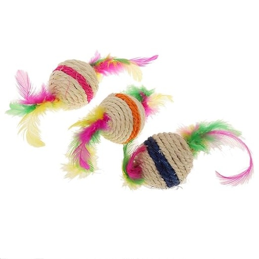 [PC02085] Toy sisal feather ball