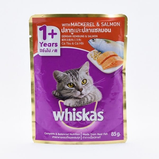 [PC02181] Whiskas Cat Adult Mackerel & Salmon 80g