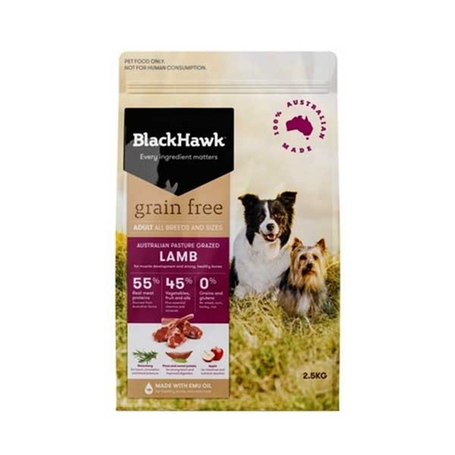 [PC00197] Blackhawk Adult Grain Free Lamb 07kg