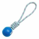 Toy Cotton Rope With Spike Rubber Ball