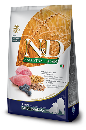 [PC02575] N&D Ancestral Grain Medium & Maxi Puppy Starter 2.5Kg