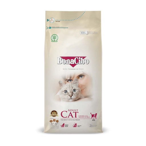 [PC03252] BonaCibo Cat Adult Chicken & Rice 2Kg