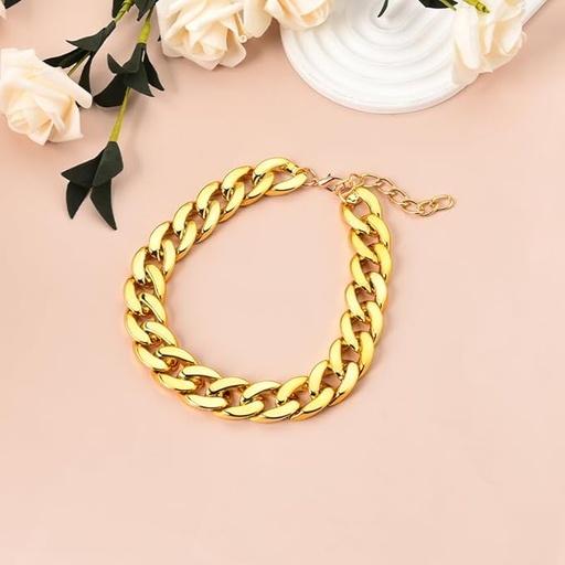 [PC03629] Neckless Aluminium Gold Plated - S
